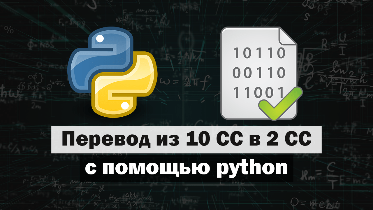 Перевод из десятичной системы счисления в двоичную в Python - IT Start